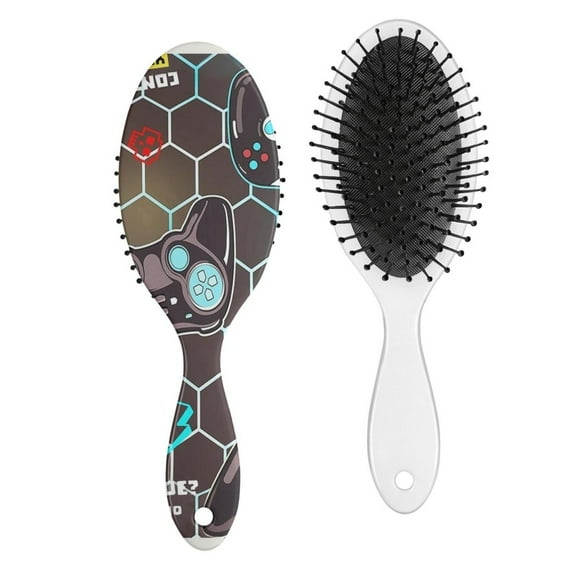Soccer-Themed Anti-Frizz Hair Comb - Gentle Detangling Brush for Kids & Teens, Durable Design