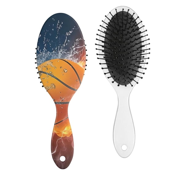 Soccer-Themed Anti-Frizz Hair Comb - Gentle Detangling Brush for Kids & Teens, Durable Design