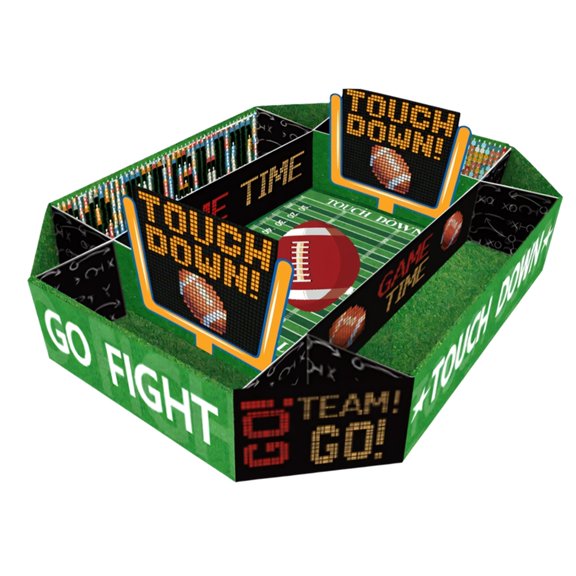 Soccer Themed Party Folding Food Container With Separate Zones For Treats And gnaws Perfect For Sports Parties