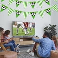 thumbnail image 1 of Soccer Themed Pennant Banner, 7.8 x 11.4 Inch Green Triangle Bunting for Sports Parties, Game Day Decor, 1 of 6