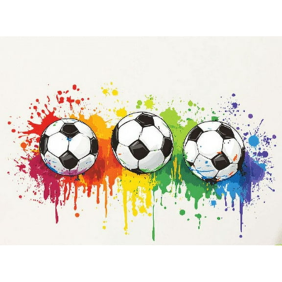 Soccer Themed Wall Decals Stickers For Kids Room Playroom Living Room Kindergarten Self Adhesive Peel And Stick Decor Mural Art Design Easy To Apply Removable Decorations