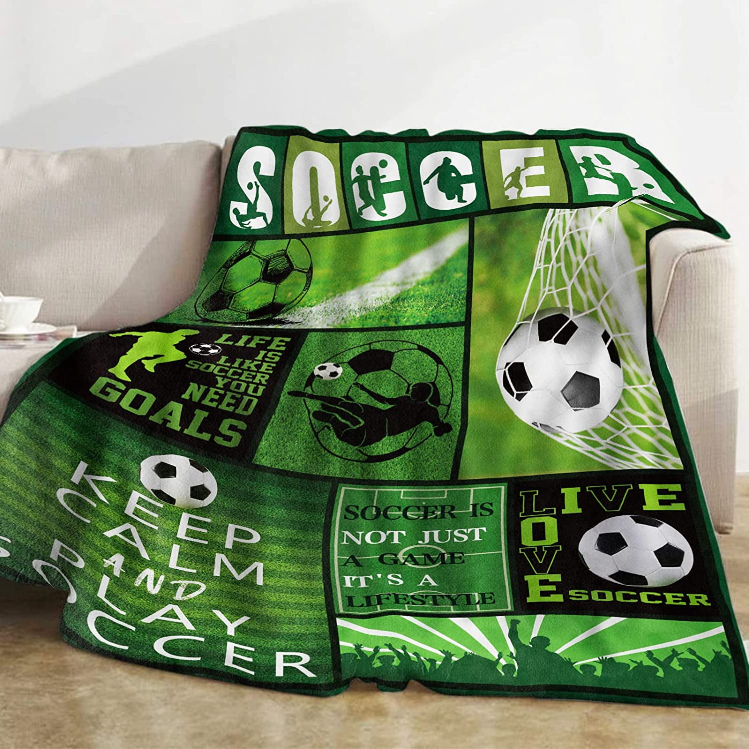 Soccer Throw Blankets Kids Throw Blankets Soccer Soft Flannel Soccer