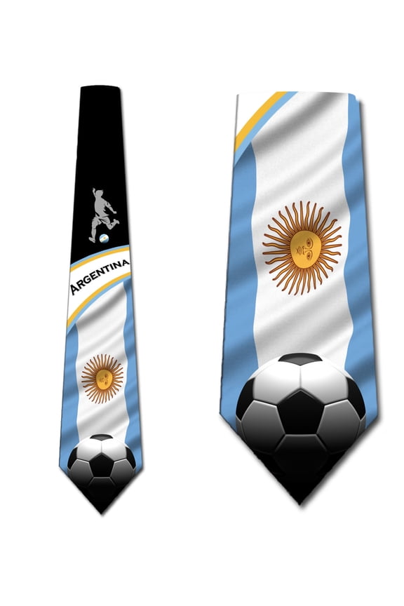 Soccer Ties Mens Argentina Tie Necktie by Three Rooker