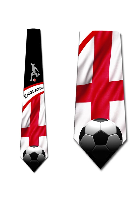 Soccer Ties Mens England Tie Sports Necktie by Three Rooker