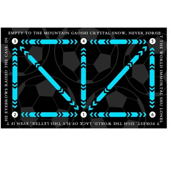 Soccer Training Mat, Anti-Slip & Shock Absorption, Football Footwork Practice for Ages 6-11 Kids And Father, Indoor & Outdoor, Portable & Silent,40 X 60 CM,Blue-Black