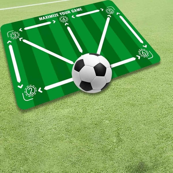 Soccer Training Mat with Adjustable Trainer - Non-Slip Training Equipment to Boost Speed, Strength & Coordination for Indoor/Outdoor Drills