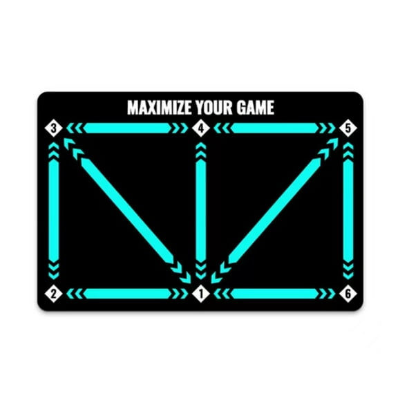 Soccer Training equipment,Indoor Soccer Training Mat,Dribble Silent Sports Auxiliary Props Football Mat,Footstep System Training Blanket,Football Training Pace Ball Control for Teenager Cyan