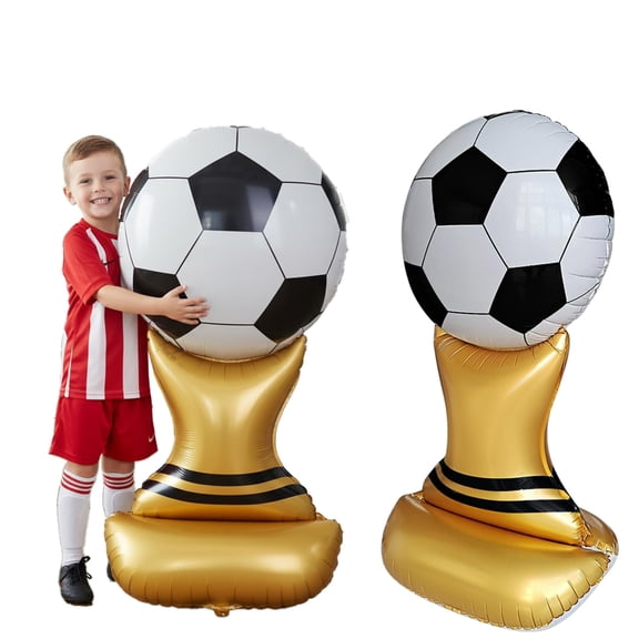 Soccer Trophy Balloons 2pcs Giant Standing Foil Mylar Cup Party Decorations