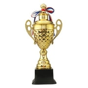 Soccer Trophy Competitions Award Trophy with Base, Metal Football Competitions Award Cup for Games, Sports, Teamwork, Award 48cm