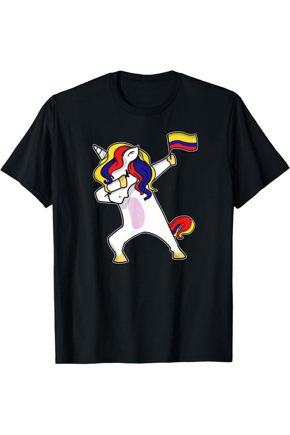 Soccer Unicorn Colombia Jersey Design Colombian Football T-Shirt, Vintage Birthday Gift