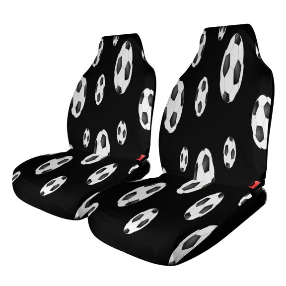 Soccer Vector Background Car Seat Covers Front Seats Universal Fit for Cars SUV Truck Auto Interior Accessories