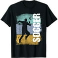 thumbnail image 1 of Soccer Vintage Retro Soccer Player T-Shirt, 1 of 4