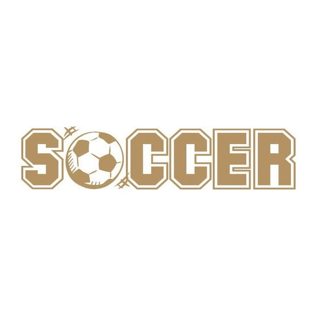 Soccer Vinyl Graphic - Large - Latte