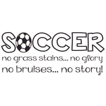 Soccer Vinyl Wall Decal / Sports Sticker - Wall Lettering | 20"x10" [V3]