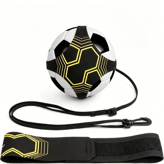 Soccer/Volleyball/Rugby Trainer, Football Kick Throw Solo Practice Training Aid Control Skills Adjustable Waist Belt for Kids Adults