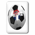 thumbnail image 1 of 3dRose, Soccer ball with the national flag of Croatia on it Croatian, single toggle switch, 1 of 1