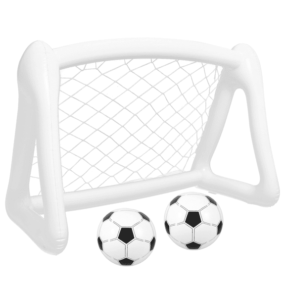 White Soccer Goal Set,Inflatable Beach Soccer Training Net,Portable Foldable Football Goal,Inflatable Soccer Net Nets for Kid,4.1 x 1.5 x 2.5 ft,,4 Ground Spikes 2 Balls