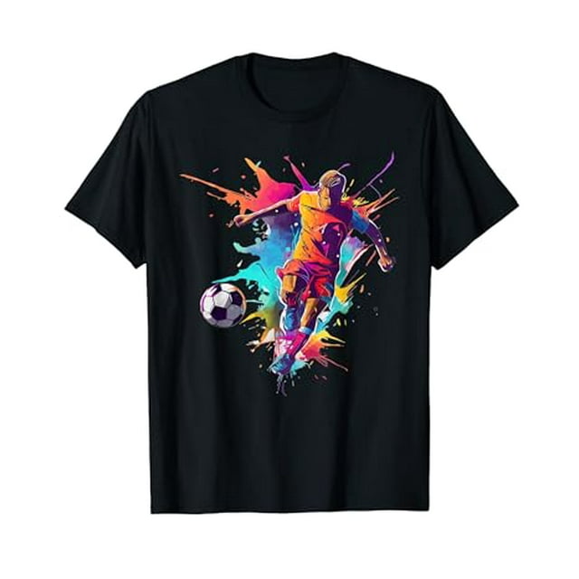 Soccer player Paint splash Tee
