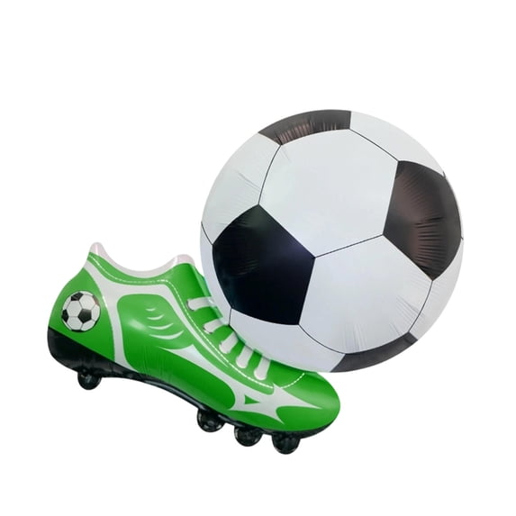 Soccer-themed Balloons And Soccer Shoe-shaped Inflatable Models And Soccer Party Decorations And Sports Meet Photo Props