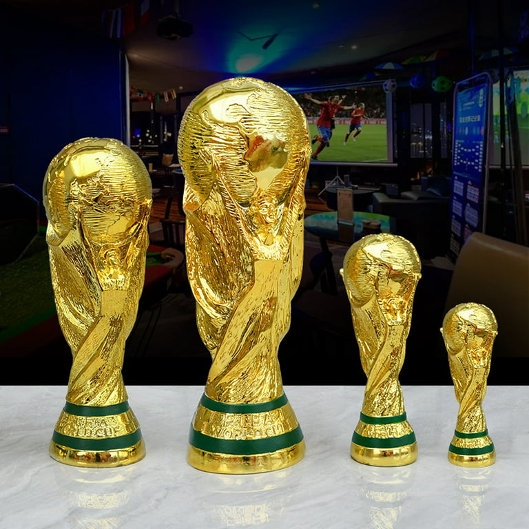 Soccer Trophy World Cup Trophy Model Souvenir Gold 5/8.3/10.6/14 inch, Size: 36 cm