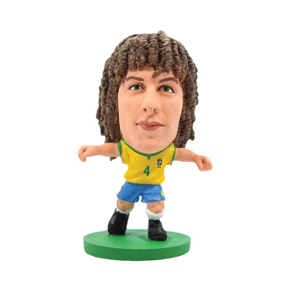 SoccerStarz Brazil International Figurine Blister Pack Featuring David Luiz Home Kit 77010