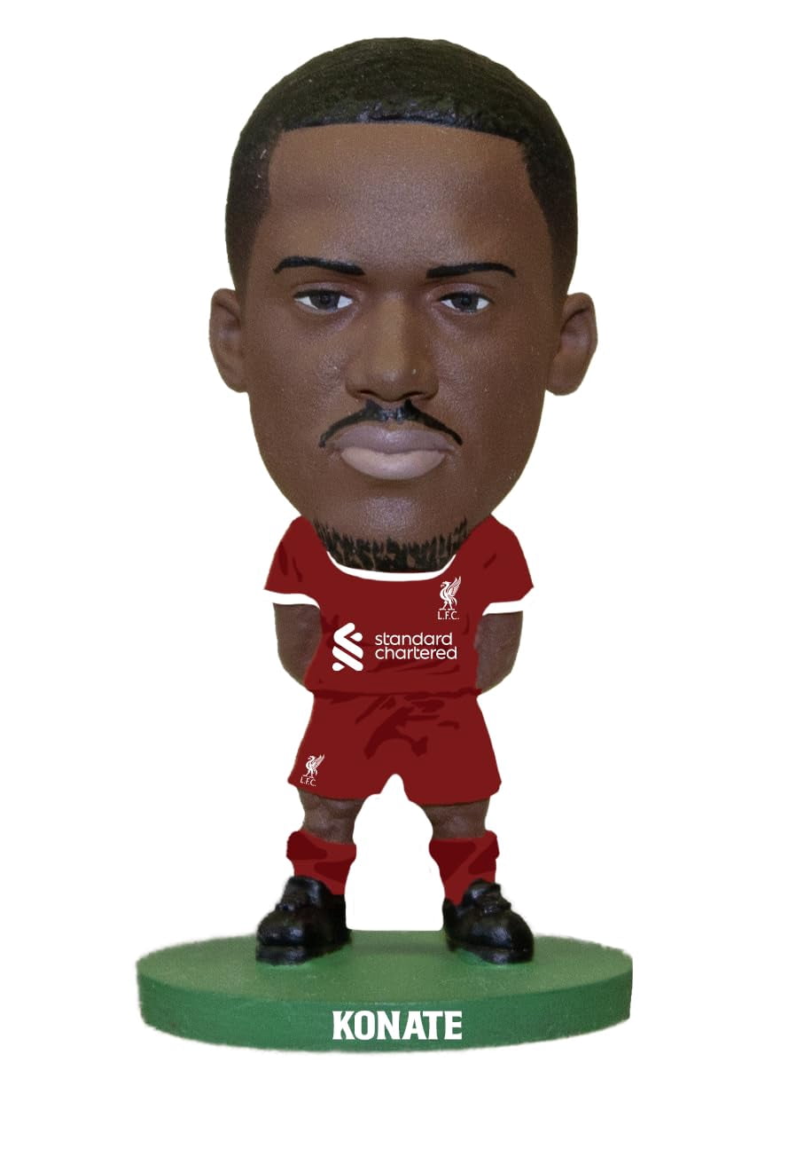 SoccerStarz Liverpool Ibrahima Konaté - Home Kit 2024 Version, 5 Cm Sammlerfigur, Offiziell Lizenziert