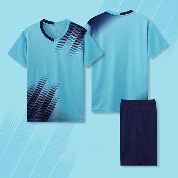 Soccers Sets for Boys Girls 2 Piece Running Outfits 4-14 Years Teens Kids Breathable T-Shirts and Shorts Gym Athletic Workout Track Suits