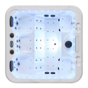 Social 5-Person 51 Jet Hot Tub with Waterfall, LED Lighting, Bluetooth and Ozone