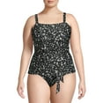 thumbnail image 1 of Social Angel Women's Plus Ruched Tankini Swimsuit Top, 1 of 3