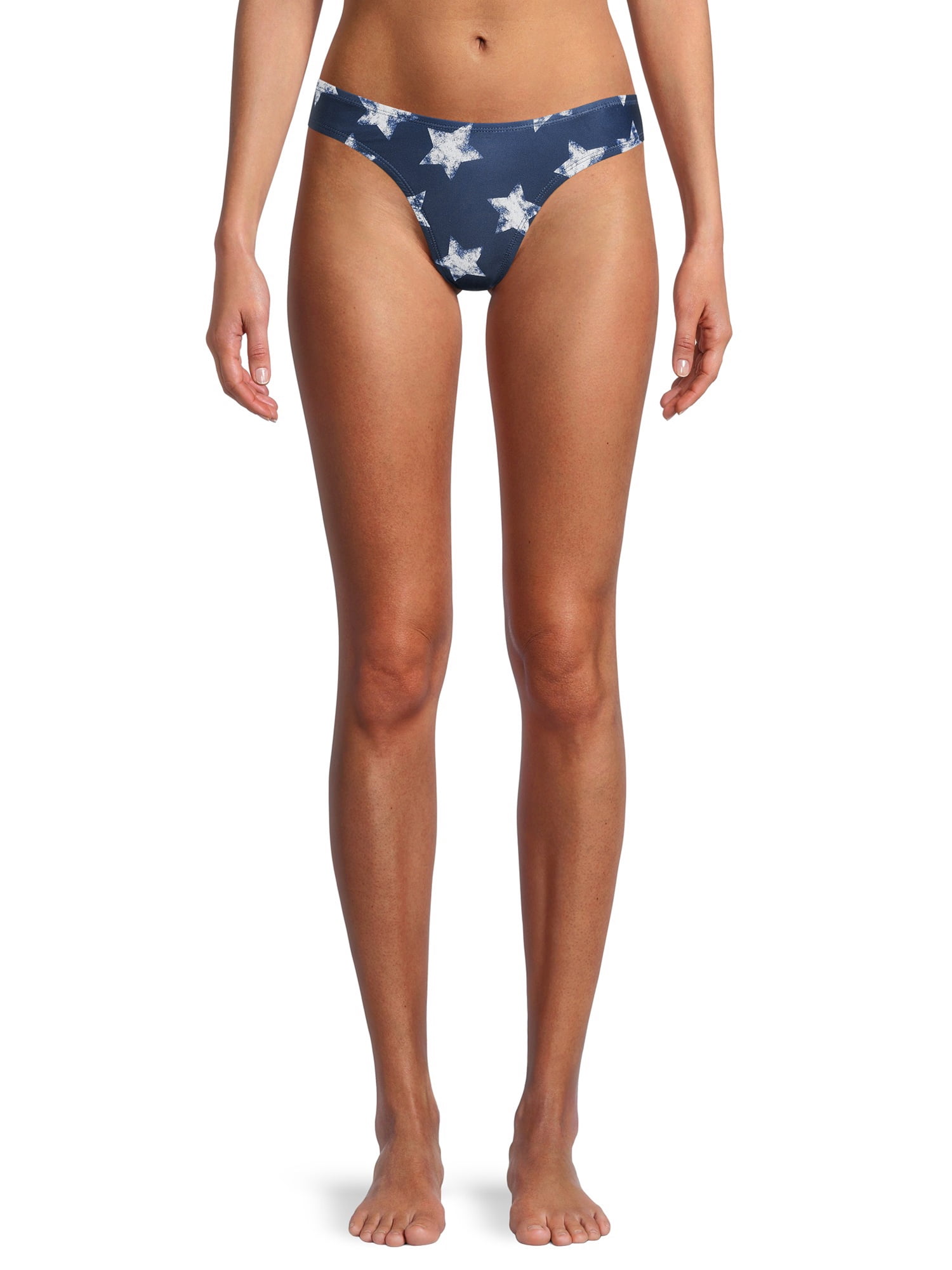 Social Angel Women's Print Scoop Bikini Swimsuit Bottom