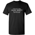 thumbnail image 1 of Social Anxiety Like People Graphic Novelty Sarcastic Funny T Shirt, 1 of 3