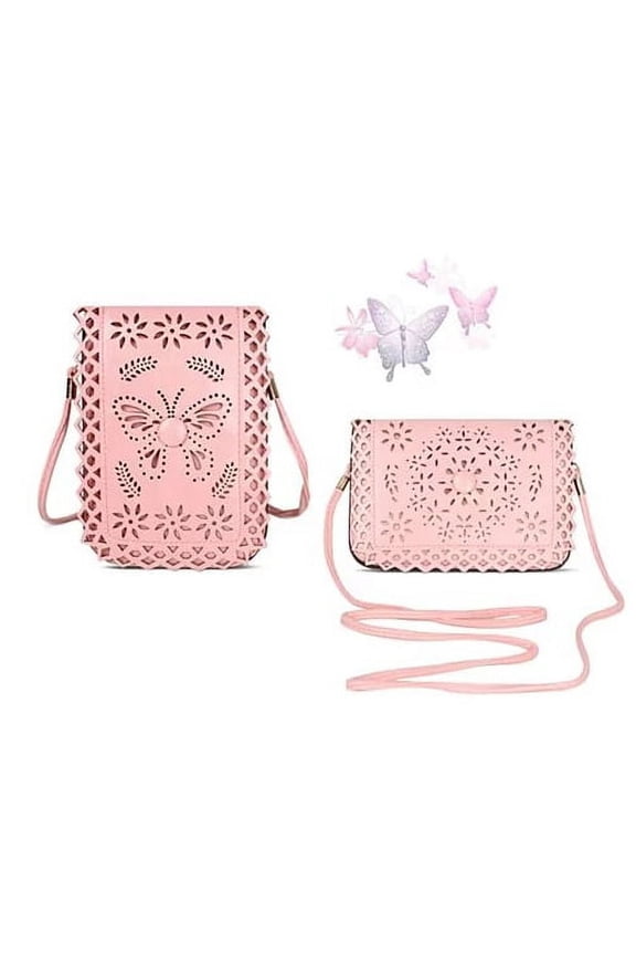Social Butterfly A Flower And A Butterfly Filigree Design Crossbody Bag