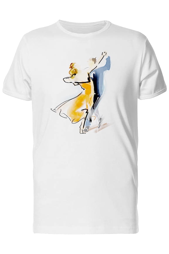 Social Dancing Watercolor T-Shirt Men -Image by Shutterstock, Male XX-Large