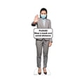 thumbnail image 1 of Social Distance Mask Standee Female, 1 of 3