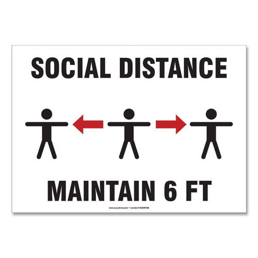 Social Distance Inches Social Distance Signs, Wall, 14 X 10,