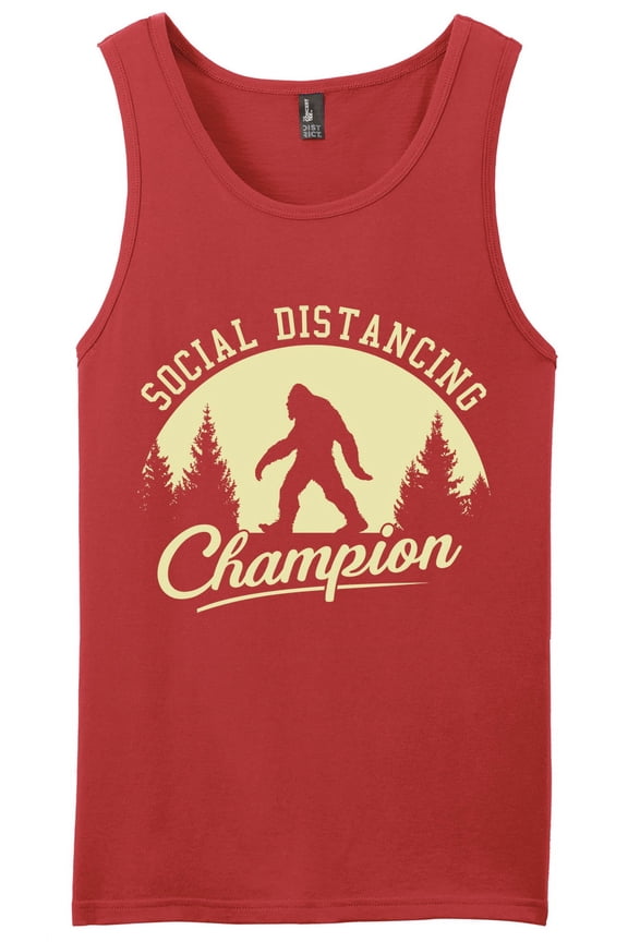 Social Distancing Champion Sasquatch Tank Top