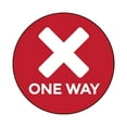 thumbnail image 1 of Social Distancing Floor Signs - Pack of X Stickers - Red One Way Design - 12 Inch Circle - Indoor/Outdoor - Aggressive Adhesive Vinyl - Online Labels (Pack of 5), 1 of 1