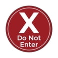 thumbnail image 1 of Social Distancing Floor Signs - Red Do Not Enter Design - 12 Inch Circle - Indoor/Outdoor - Aggressive Adhesive Vinyl - Online Labels (Pack of 5), 1 of 1