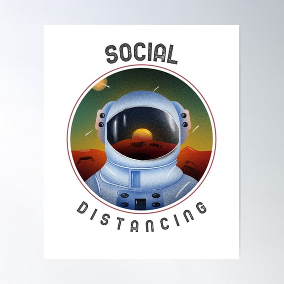 Social Distancing Poster Wall Art, Modern Wall Decor For Living Room Bedroom, 8x12 UNFRAMED