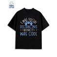 thumbnail image 1 of Social Distancing for men funny humor 180G 100% Cotton black husband y2k Retro Unisex Shirt Graphic Tee tshirts Trendy Unisex Shirt Graphic tshirts Unique Design Unisex Shirt Crewneck tshirts, 1 of 7