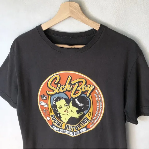 Social Distortion Sick Boy Album Short-Sleeve Unisex T-Shirt Cotton
