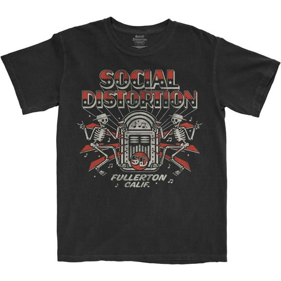 Social Distortion Unisex T-Shirt Jukebox Skelly (Small)