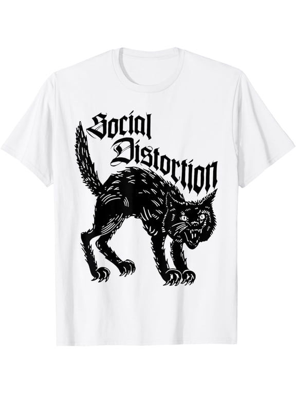 Social Distortions Black Cat Meow T-Shirt All Size S-5XL