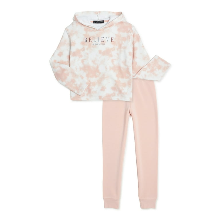 Social Edition Girls Tie Dye Graphic Hoodie and Jogger Pant 2