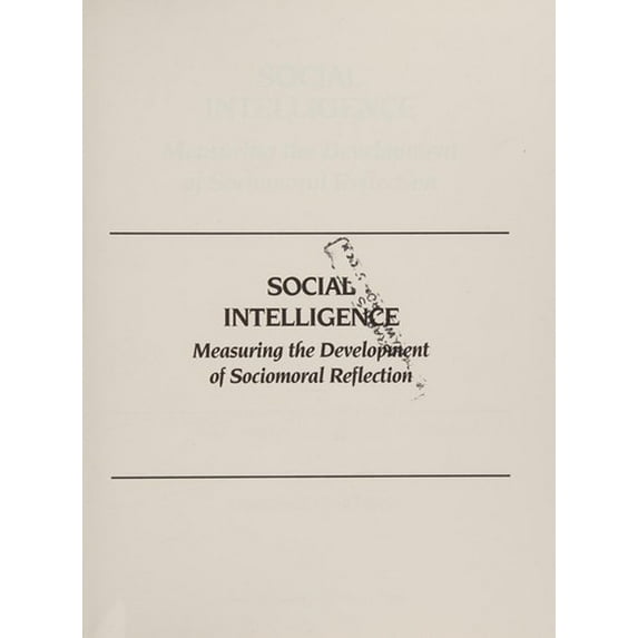Pre-Owned Social Intelligence Hardcover John Gibbs
