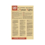 Social Justice Gift Metal Sign Universal Human Rights Declaration Full Text Inspirational Wall Art For Community Center Advocacy 12x8 Inch