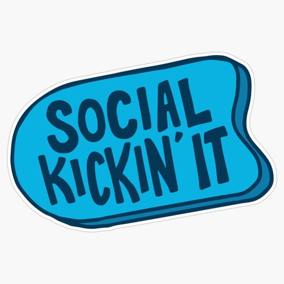 Social Kickin It Swimming Graphic Casual Pool Activity Sticker