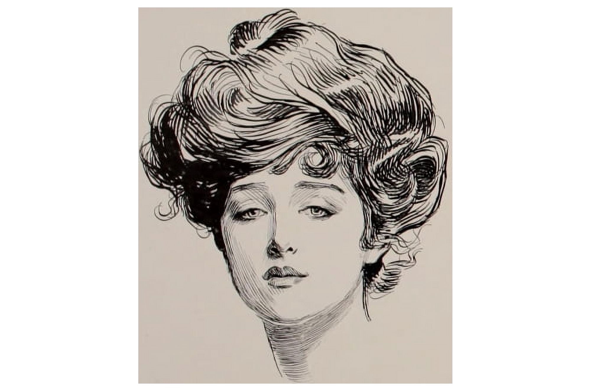Social Ladder 1902 Woman 12 Canvas Art - Charles Dana Gibson (18 x 24)