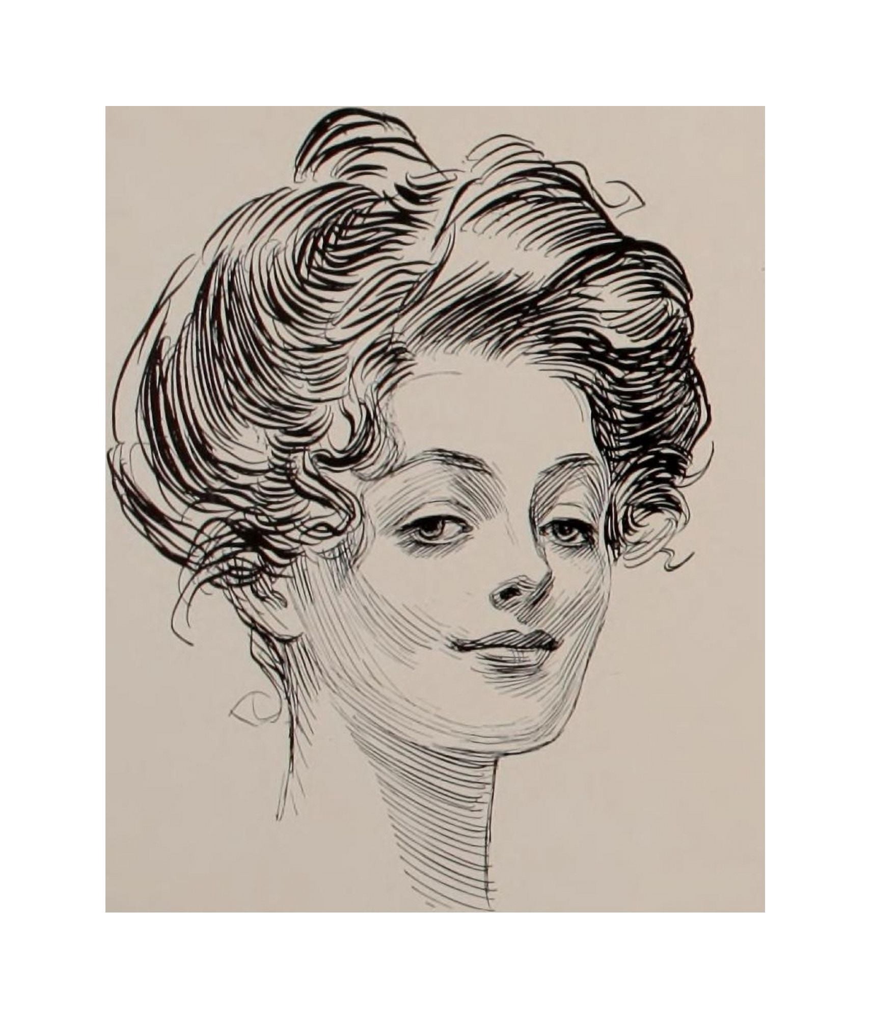 Social Ladder 1902 Woman 6 Canvas Art - Charles Dana Gibson (18 x 24)