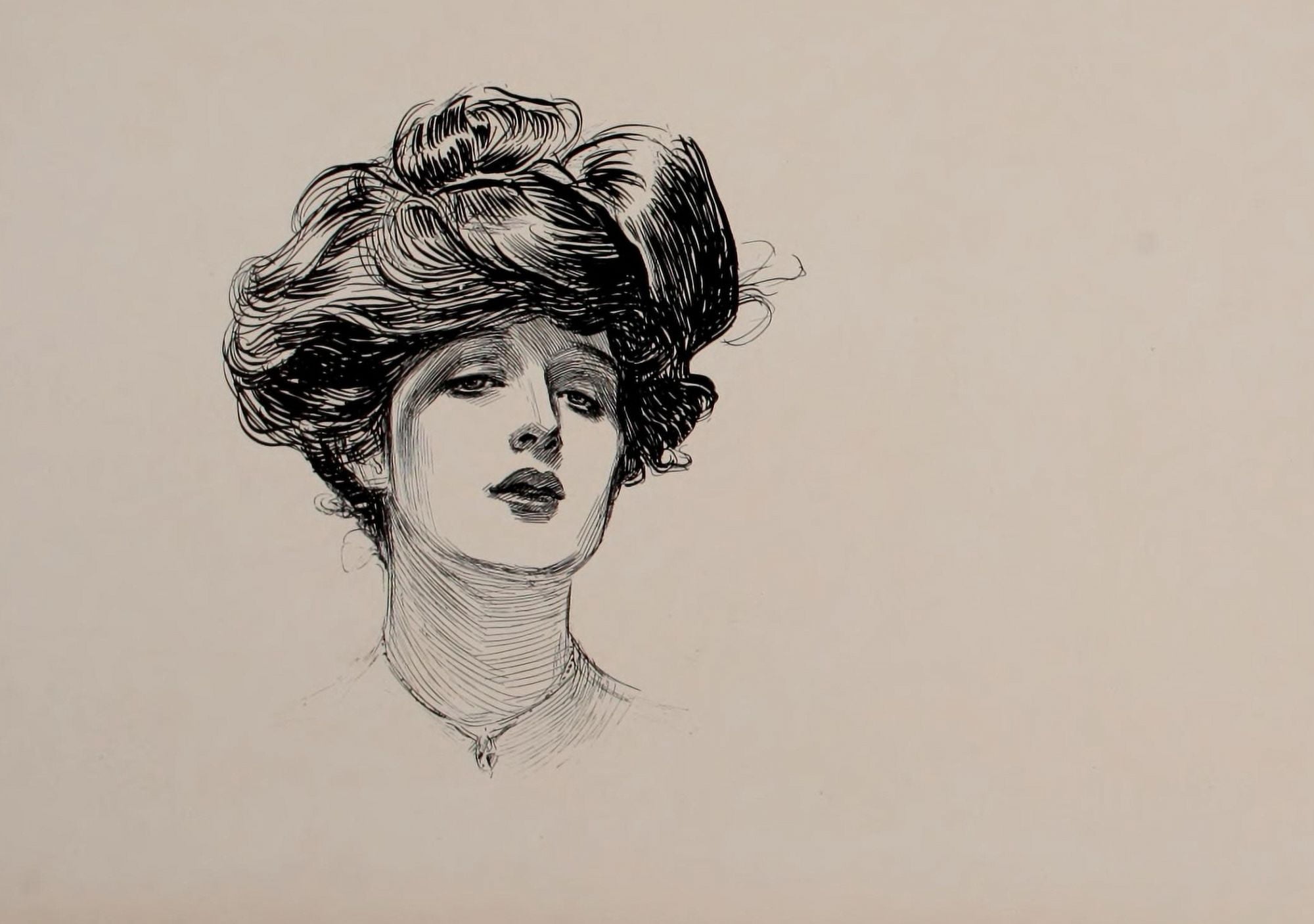 Social Ladder 1902 Woman 9 Canvas Art - Charles Dana Gibson (18 x 24)